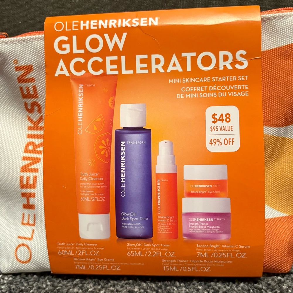 Ole Henriksen Glow Accelerators Skincare Set - Orange and Blue